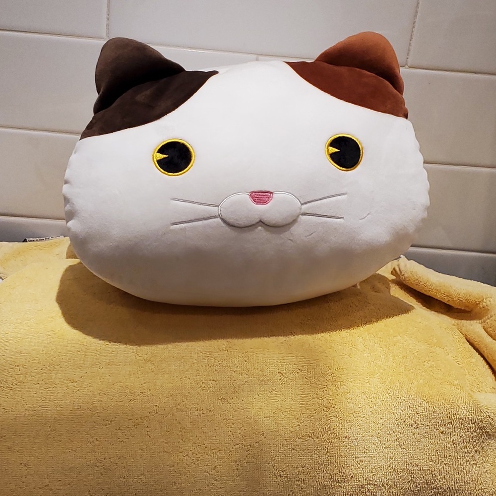HAND WARMER; WHITE CALICO CAT